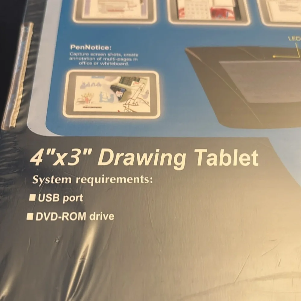 DigiPro | 4”x3” Drawing Tablet NIB | USB Port DVD-ROM Drive Free Tablet Software